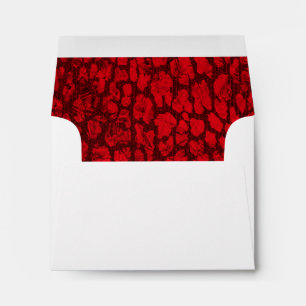 Red Animal Print RSVP Envelope