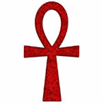 Red Ankh Photo Sculpture<br><div class="desc">Original design by award winning artist Jolie E. Bonnette.  Photo sculptures are available as freestanding sculptures,  key chains,  pins,  ornaments or magnets.</div>
