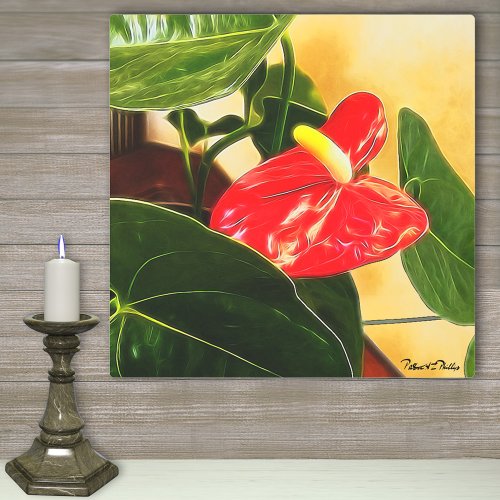 Red Anthurium Flower Houseplant Bloom Acrylic Print