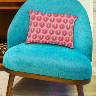 Red Anthurium Flower Seamless Pattern on Accent Pillow