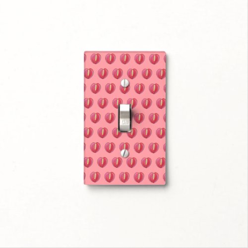 Red Anthurium Flower Seamless Pattern on Light Switch Cover
