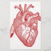 Red Antique Anatomical Heart (Front)