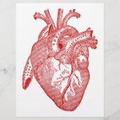 Red Antique Anatomical Heart (Front)