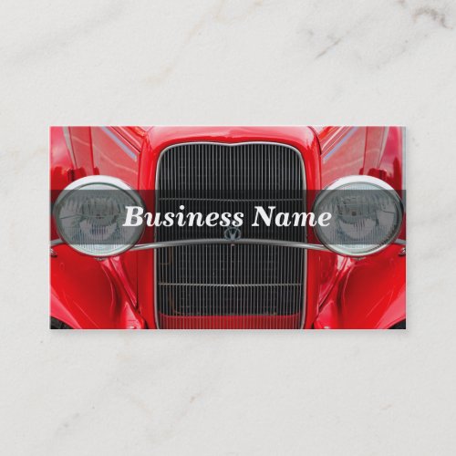 Red Antique Car Business Card Templates