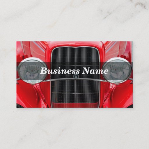 Customizable Red Antique Car Business Card Templates