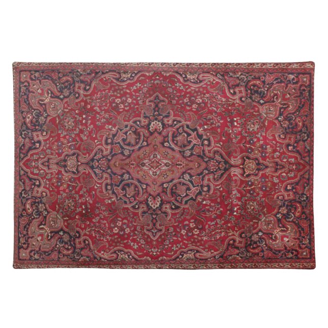  Red Antique Carpet Cloth Placemat (Front)