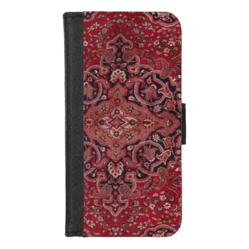 Red Antique Carpet iPhone 87 Wallet Case