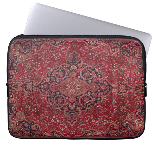 Red Antique Carpet Laptop Sleeve (Front)