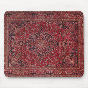 Red Antique Carpet Mouse Pad