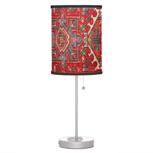 Red Antique Oriental Persian Table Lamp