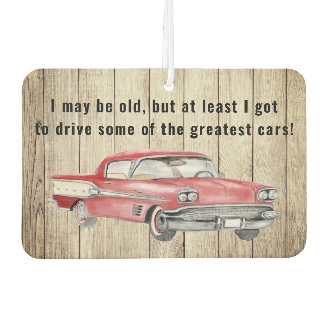 Red Antique Pontiac - Drive Some Great Cars Air Freshener (Front)