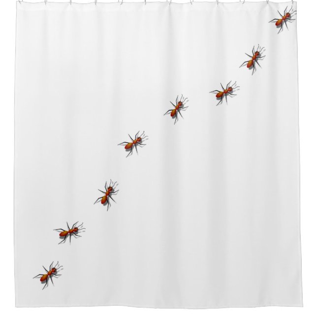 Red Ants Crawling In Your Home Shower Curtain (Front)