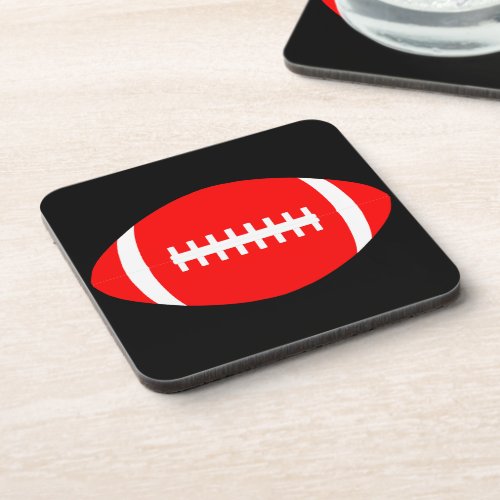 Red  Any Color American Football Mancave Coaster