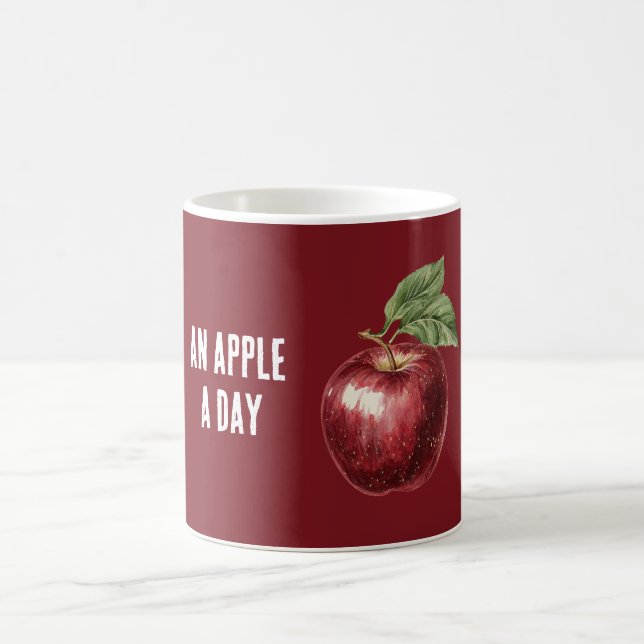 Red Apple A Day Coffee Mug (Center)