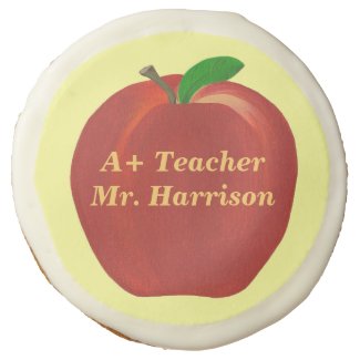 Red Apple A Plus Personalized Teacher Cookies