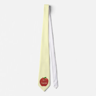 Red Apple, A+  Teacher ties, single apple Tie