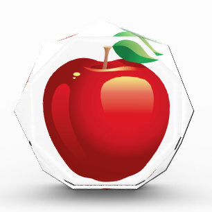 RED APPLE Acrylic Octagon Award