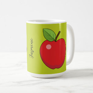 Red Apple   Add Own Name Coffee Mug