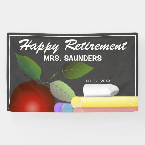 Red Apple and Chalk | Teacher Retirement