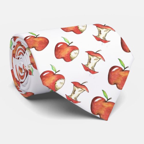 Red Apple Apples  Core Teacher Teaching Gift Tie