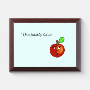 Red apple award plaque
