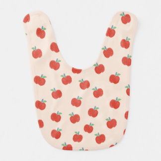 Red apple baby  baby bib