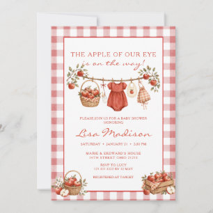 Red Apple Baby Shower Apple of Our Eye Invitation