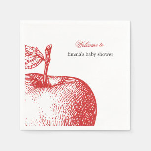 Red Apple Baby Shower Napkins