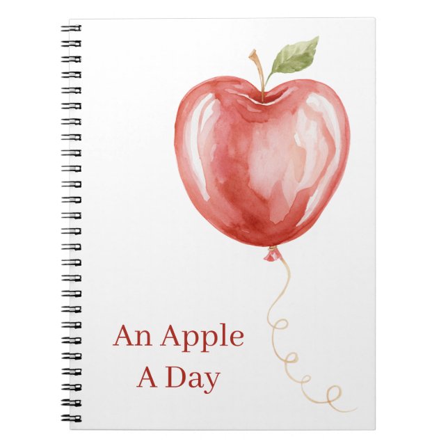 Red Apple Balloon Notebook (Front)
