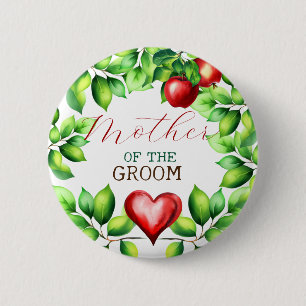 Red Apple Bridal Shower Button