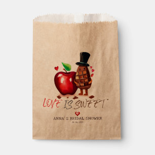Red Apple Bridal Shower Favor Bag