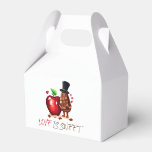 Red Apple Bridal Shower Favor Boxes