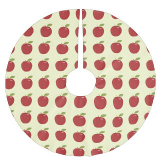 red apple brushed polyester tree skirt