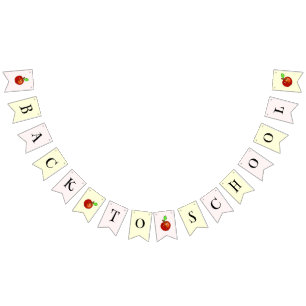 Red apple bunting flags