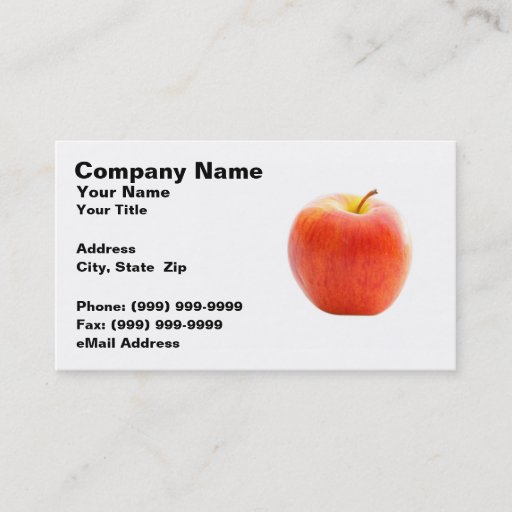 Customizable Red Apple Business Card Templates