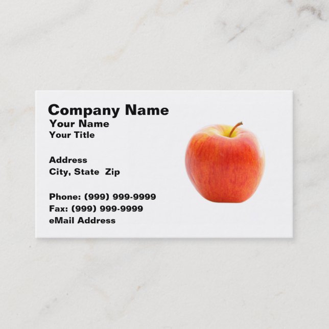 Red Apple Business Card (Front)