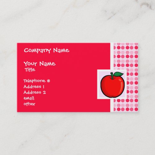 Red Apple Business Card Templates