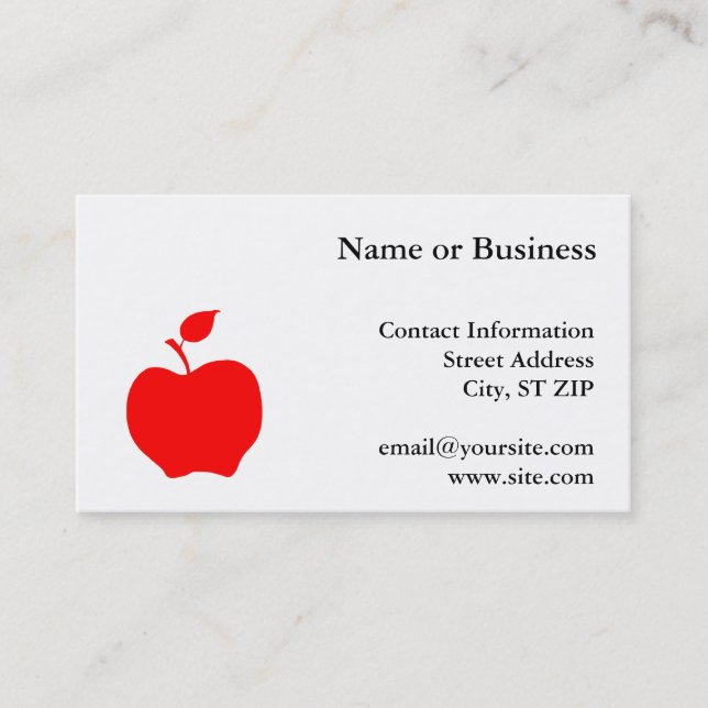 Red Apple Business Card (Front)