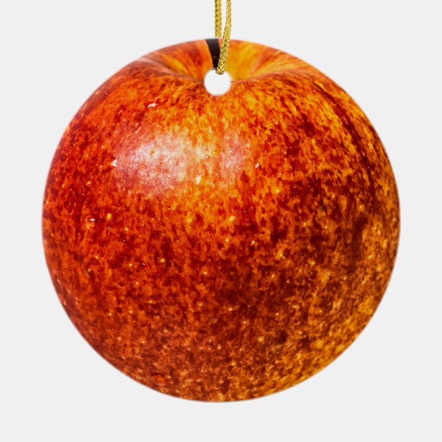 Red apple ceramic ornament (Front)