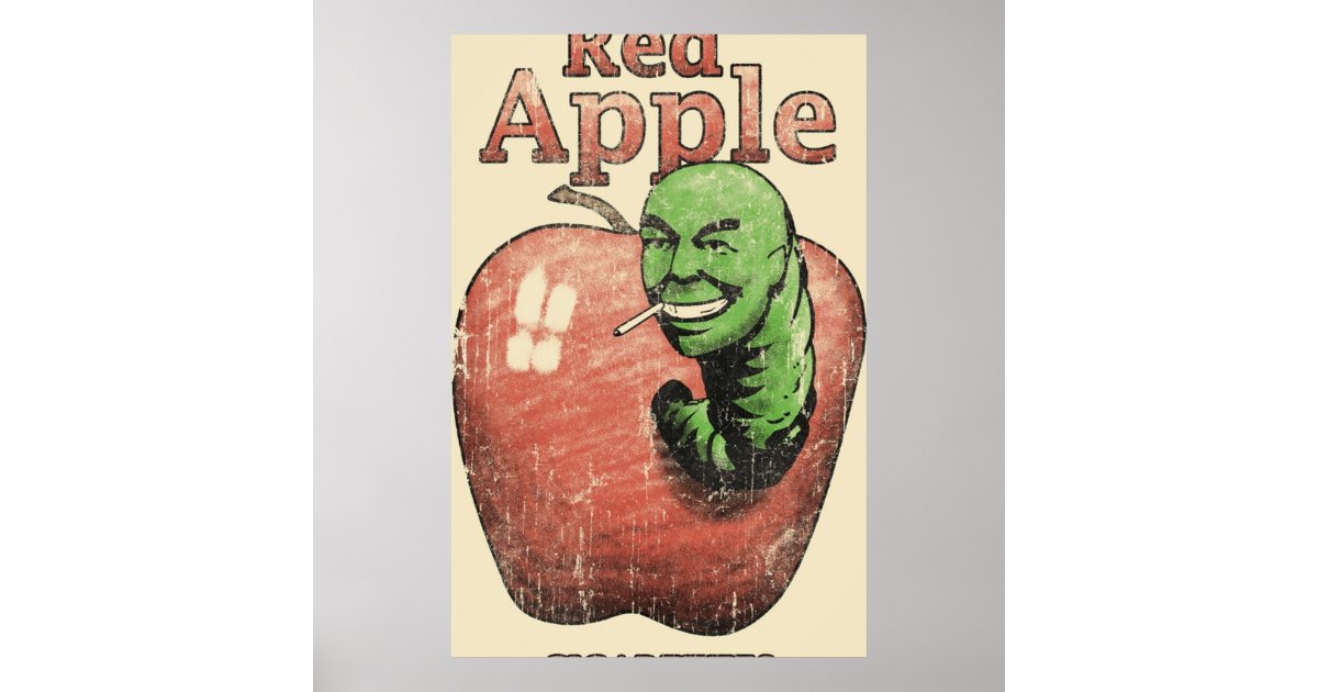 Red Apple Cigarettes Poster | Zazzle