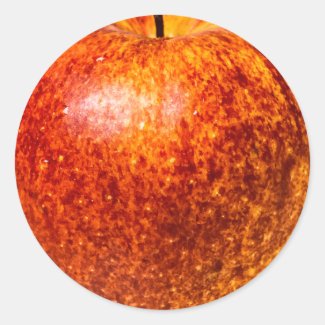 Red apple classic round sticker