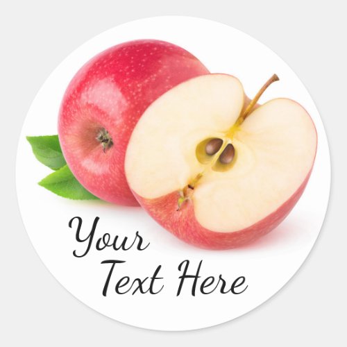 Red apple classic round sticker