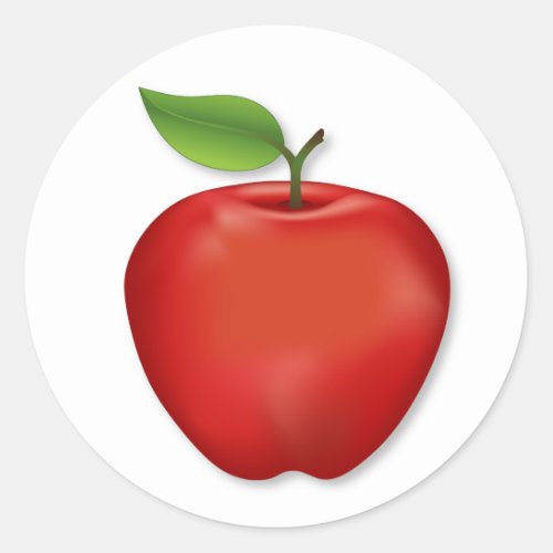 Red Apple  Classic Round Sticker