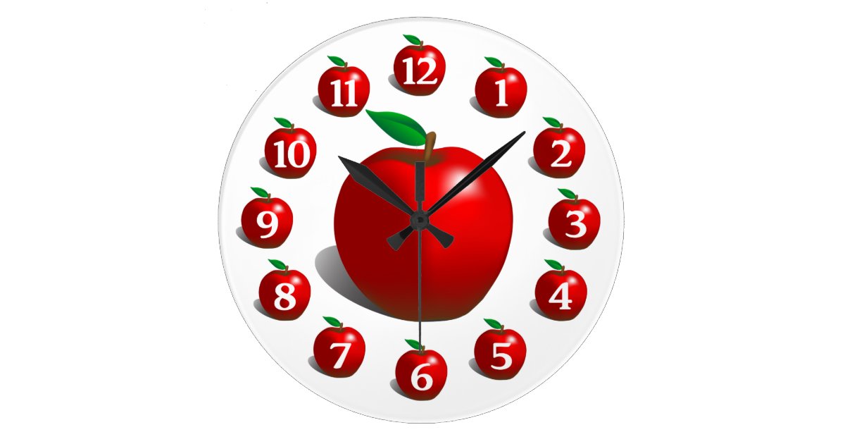 Red Apple Clock
