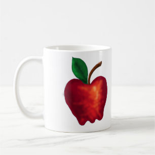 red apple coffee mug