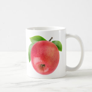 Red apple coffee mug