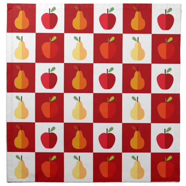 Red Apple Country Farm Picnic Gingham Napkins (Front)