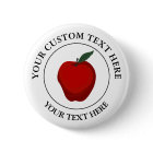 Red Apple Custom Text Logo Icon