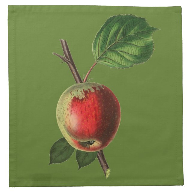 Red Apple Dinner Napkins (Front)
