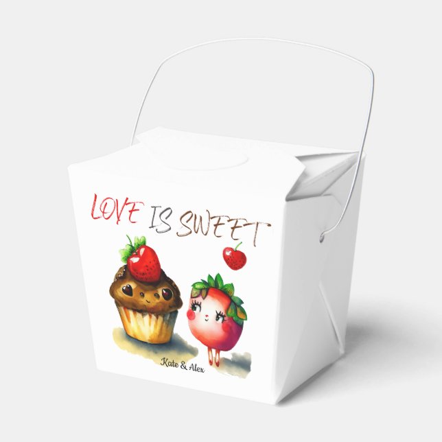 Red Apple Favor Boxes (Front Side)